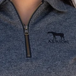 Women Aerion Equestrian Quarter Zip Polo Sweatshirt