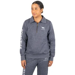 Women Aerion Equestrian Quarter Zip Polo Sweatshirt