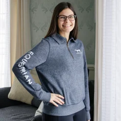 Women Aerion Equestrian Quarter Zip Polo Sweatshirt