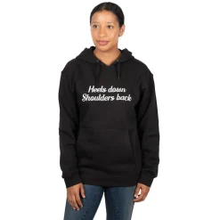 Women Aerion Heels Down Shoulders Back Hoodie