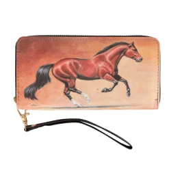 AWST International AWST Lila Bay Horse Zippered Wallet W/ Wristlet