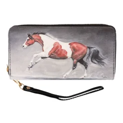 AWST International AWST Lila Paint Horse Zippered Wallet W/ Wristlet
