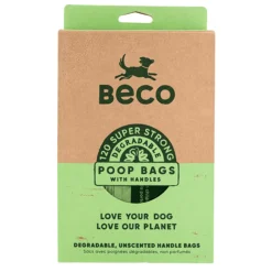 Beco Pets Beco Unscented Poop Bags W/ Handle - Pack of 120