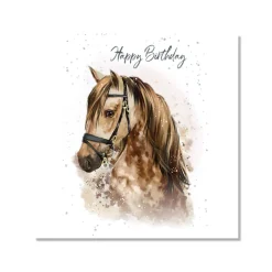 Bella Flor Hopper Celebrating Horse Birthday Card