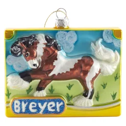 Breyer Blown Glass Gift Box Ornament