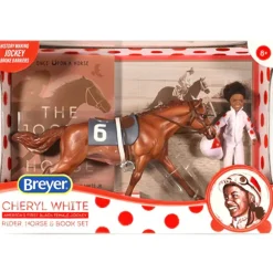 Breyer Freedom Cheryl White Horse & Book Set