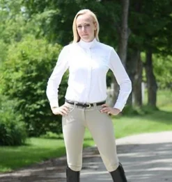 Elation Platinum Madison Wrap Collar Long Sleeve Show Shirt