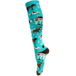 Four White Socks Farm Friends Knee High Socks