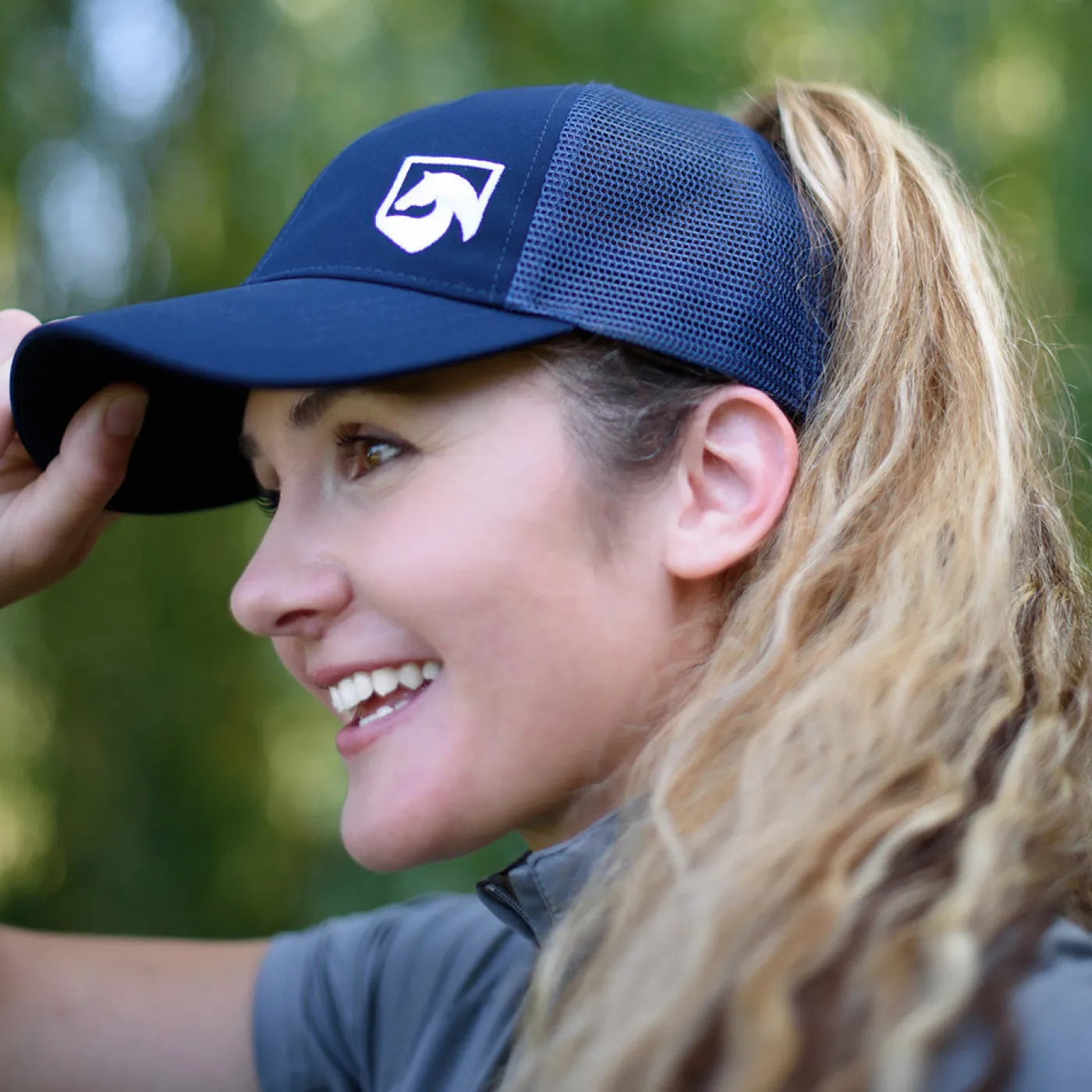 Greenhawk Mesh Back Pony Tail Baseball Cap