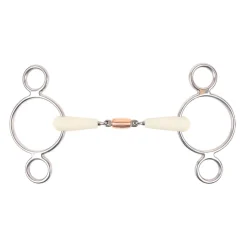 Happy Mouth Horse Bits Happy Mouth Two-Ring Elevator Bit W/ Copper Roller