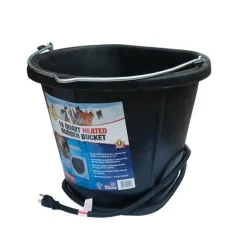 Greenhawk Equestrian Sport Heated Flat Back Rubber Water Bucket 17 L