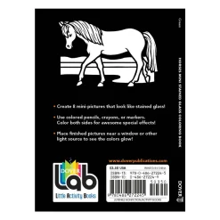 Greenhawk Equestrian Sport Horses Mini Stained Glass Coloring Book