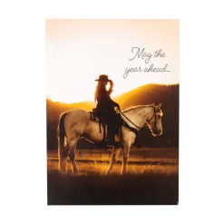 Bella Flor Ink on Paper Sunrise Cowgirl Birthday Card