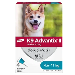 K9 Advantix II Flea & Tick Treatment for Dogs 4.6 to 11 kg - 4 Doses