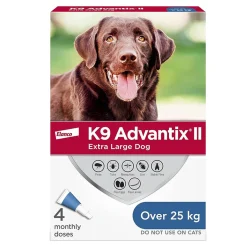K9 Advantix II Flea & Tick Treatment for Dogs Over 25 kg - 4 Doses
