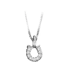 Kelly Herd Clear Baby Horseshoe Pendant