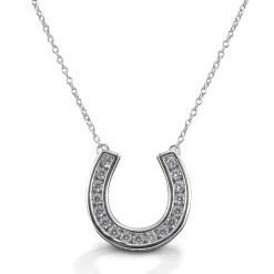 Kelly Herd Contemporary Pave Horseshoe Necklace