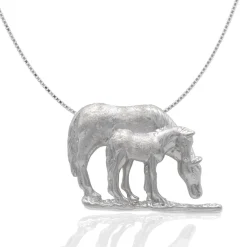 Kelly Herd Grazing Mare & Foal Pendant