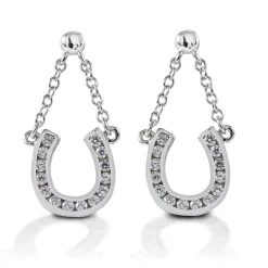 Kelly Herd Horseshoe Dangle Earrings