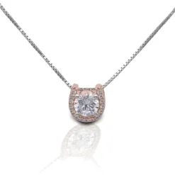 Kelly Herd Rose Gold Plated Horseshoe Necklace