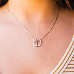 Kelly Herd Small Horseshoe Cross Necklace