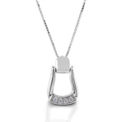 Kelly Herd Small Stone Base Oxbow Stirrup Necklace