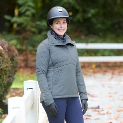 Women Kerrits Hoofprint Quilted Pullover Jacket