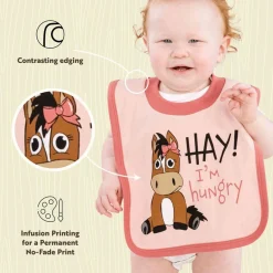 Lazy One Hay I'm Hungry Infant Bib