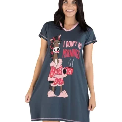 Women Lazy One I Don't Do Mornings Nightshirt