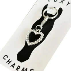 Luxy Charms Rhinestone Heart Tack Charm