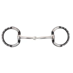 Metalab Antique Eggbutt Snaffle Bit W/ Engraved Overlay