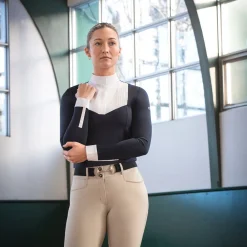 Nikara Emilia Pleat Bib Long Sleeve Show Shirt