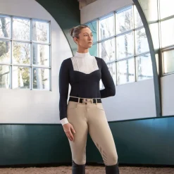 Nikara Emilia Pleat Bib Long Sleeve Show Shirt