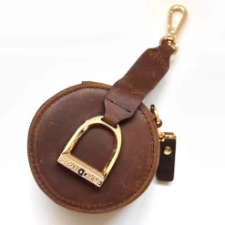 Oakbark & Chrome Stirrup Accessory Keeper
