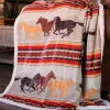Peak Time Wrangler Running Horses Throw