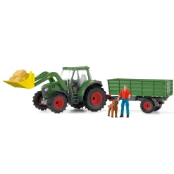 Schleich Farm World Tractor W/ Trailer