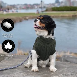 Shedrow K9 Brentwood Cable Knit Dog Sweater