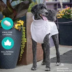 Shedrow K9 Brentwood Cable Knit Dog Sweater Plus