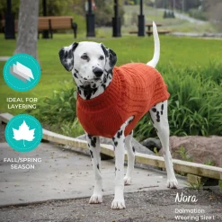 Shedrow K9 Brentwood Cable Knit Dog Sweater Plus