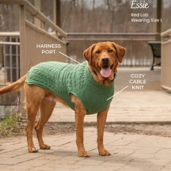 Shedrow K9 Brentwood Cable Knit Dog Sweater Plus