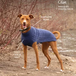 Shedrow K9 Brentwood Cable Knit Dog Sweater Plus