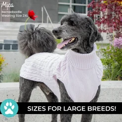 Shedrow K9 Brentwood Cable Knit Dog Sweater Plus