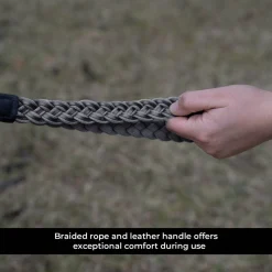 Shedrow K9 Rideau Braided Rope & Leather Leash