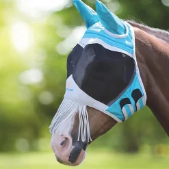 Shires Equestrian Shires Fine Mesh Fly Mask W/ Ears & Nose Fringe