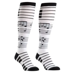 Sock It To Me Stretch-It Foot Notes Knee High Socks