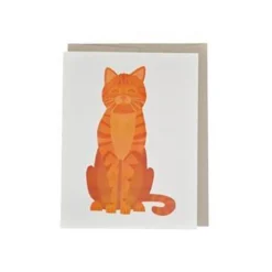 Art of Melodious Tabby Cat Greeting Card
