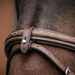 Val du Bois Padded Fancy Stitched Bridle W/ Removable Flash