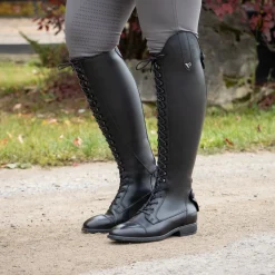 Vastana Stivali Movi Lace-up Tall Boots