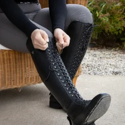 Vastana Stivali Movi Lace-up Tall Boots