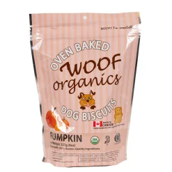 Woof Organics Pumpkin Biscuits Dog Treats 227 g